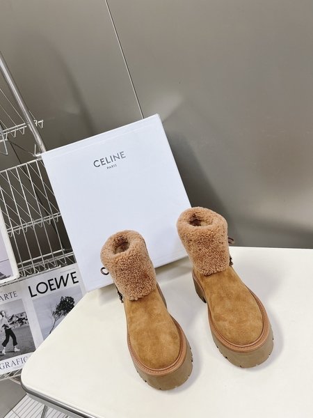 Celine calfskin martin boots