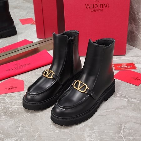 Valentino Riveted metallic ankle boots