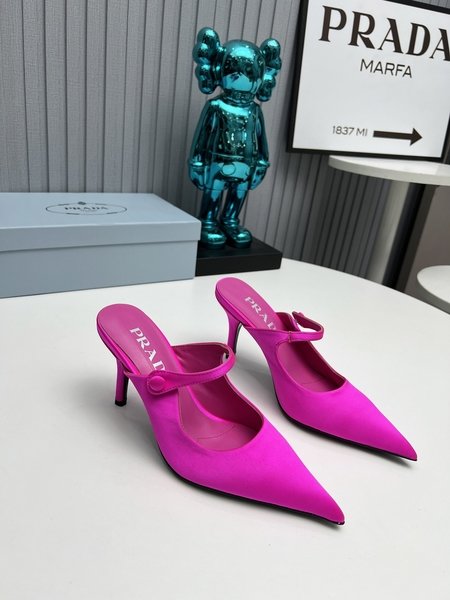 Prada The latest long boots, sandals, women s shoes, thin heels, empty backs, thick heels series