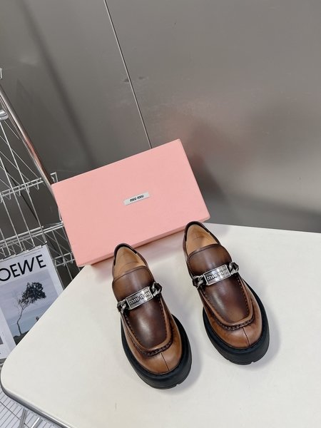 Miu Miu Thick-soled British style thick-soled loafers