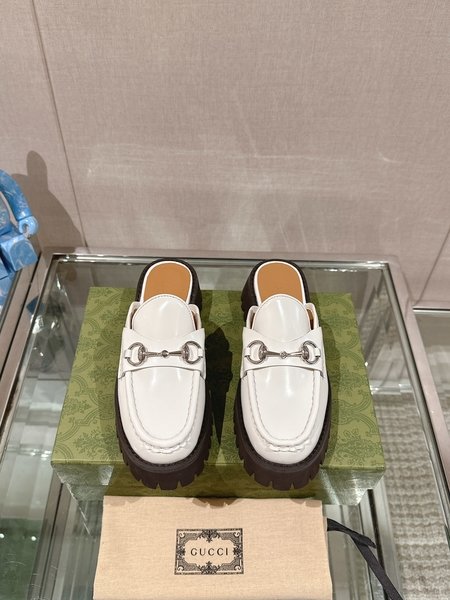 Gucci Horsebit thick-soled half slippers/loafers