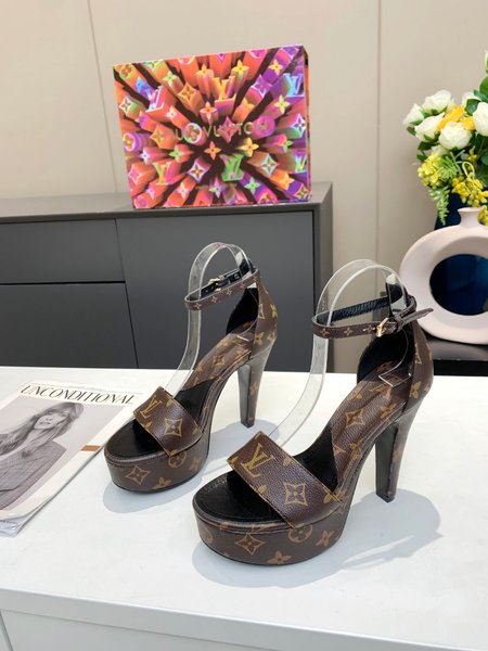 Louis Vuitton Monogram high heel sandals