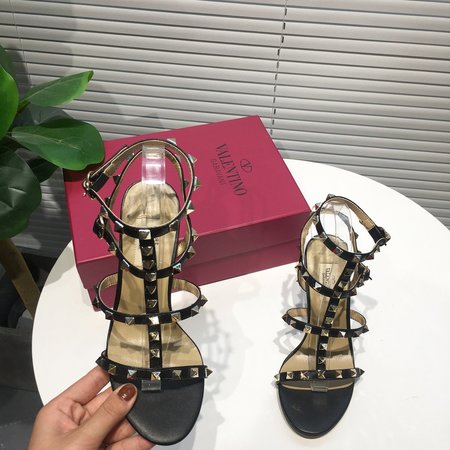 Valentino 6.5cm high heel sandals in matte leather