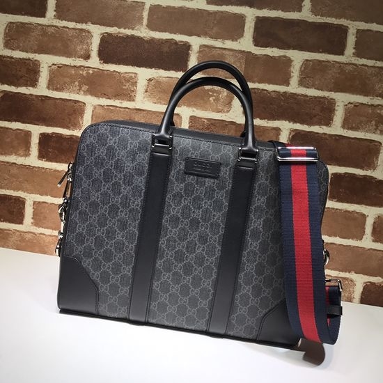 Gucci Black Coated Canvas Tote Bag 474135