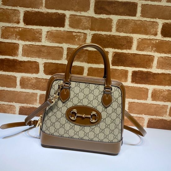 Gucci PVC Brown Casual Satchel Bag 621220