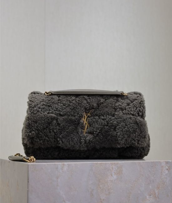 Yves Saint Laurent YSL JAMIE Shearling Suede Bag 515821