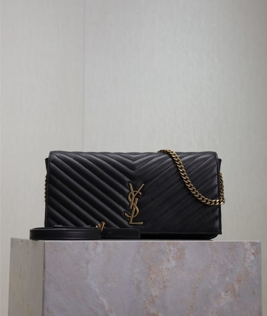 Yves Saint Laurent YSL Embroidered Shoulder Bag with Detachable Strap 8813