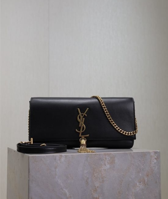 Yves Saint Laurent YSL Kate Smooth Leather Shoulder Bag with Strap 604276
