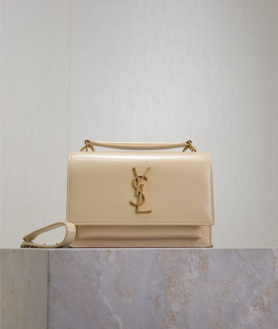 Yves Saint Laurent YSL Sunset Woc Apricot Flap Crossbody Bag 533026