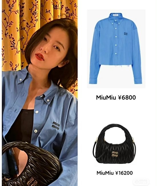 MiuMiu MiuWander Timeless Textured Leather Bag 12360