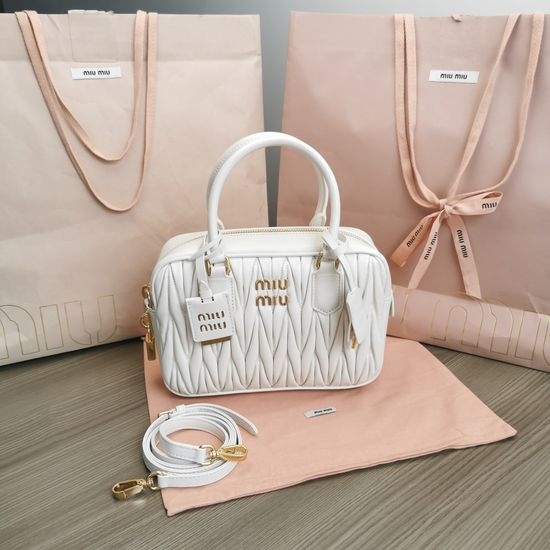Miu Miu Too Pretty Textured Bowling Bag 10733