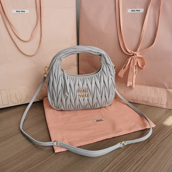 MiuMiu MiuWander Elegant Textured Satchel 12356
