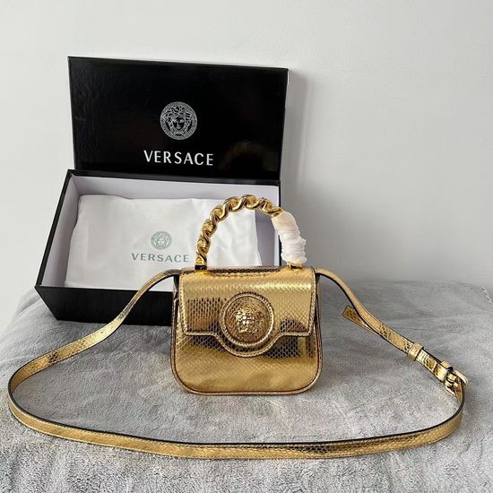 Versace Medusa Golden Snake Decorated Shoulder Bag 14577