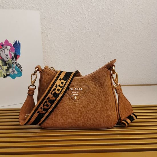 Prada Adjustable Strap Leather Crossbody Bag 1BH193