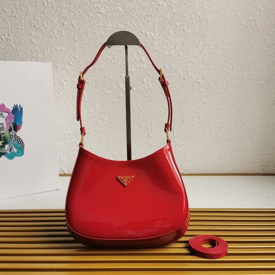 Prada Cheo Patent Leather Shoulder Bag 1BC169