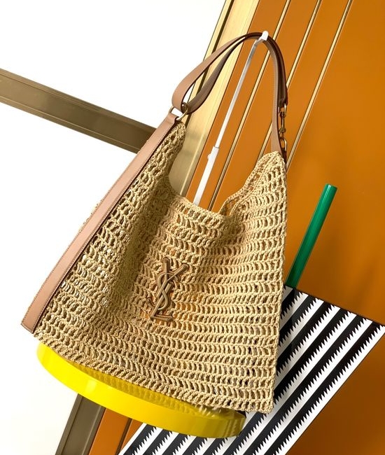 Yves Saint Laurent YSL OXALIS Raffia Shoulder Bag 773984