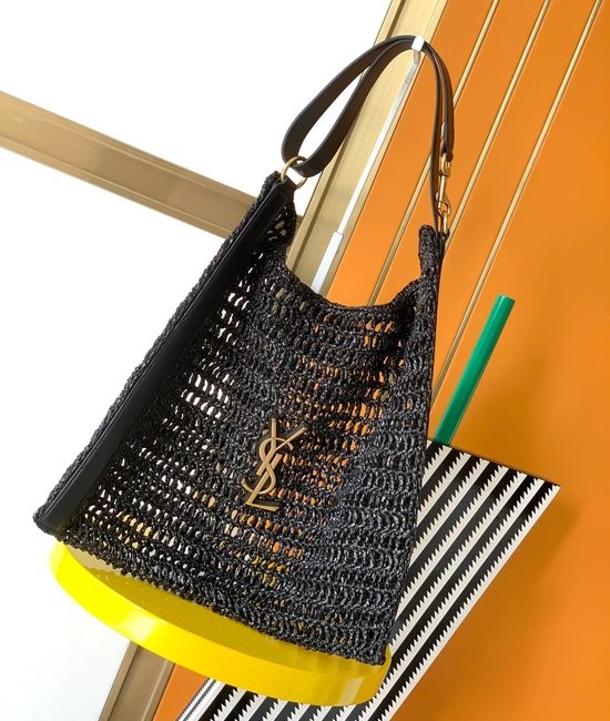 Yves Saint Laurent YSL Raffia Woven Shoulder Bag 773984
