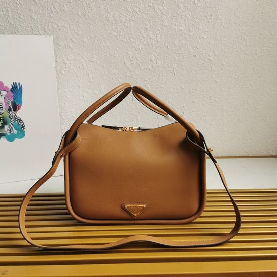 Prada Bowling Grained Leather Handbag 1BA451