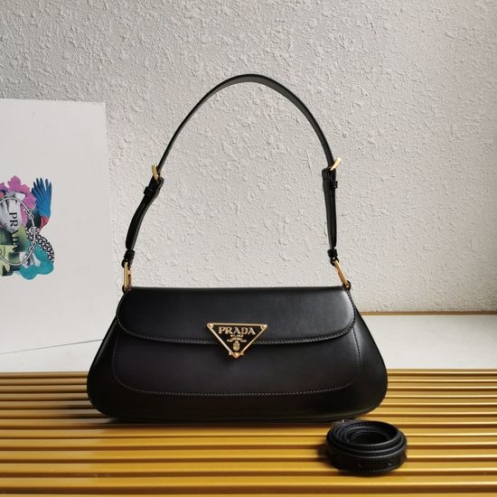 Prada Flat Grain Leather Shoulder Bag 1BD344