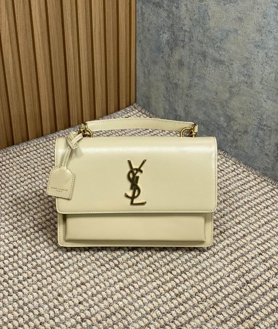 Yves Saint Laurent YSL Sunset Grain Leather Adjustable Strap Bag 634723