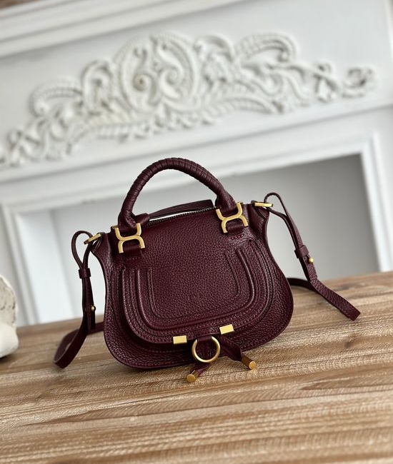 Chloe Marcie Burgundy Satchel 1199-3