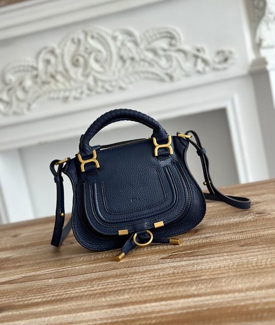 Chloe Marcie Royal Blue Leather Satchel 4857
