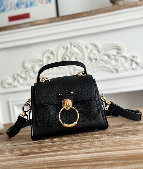 Chloe Tess Day Small Black Calfskin Handbag S1143