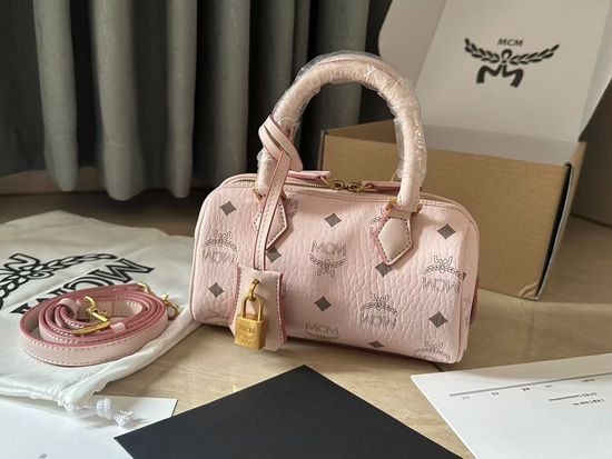 MCM ELLA Mini Boston Bag with Nappa Leather Trim #N/A