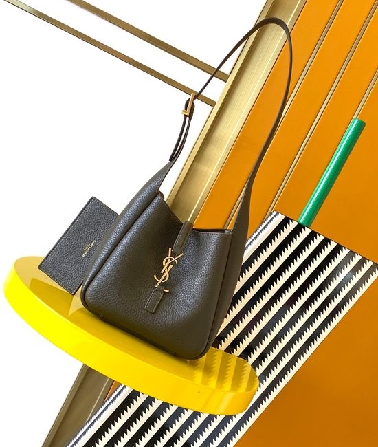 Yves Saint Laurent YSL Mini Hobo Leather Shoulder Bag 809461 10655