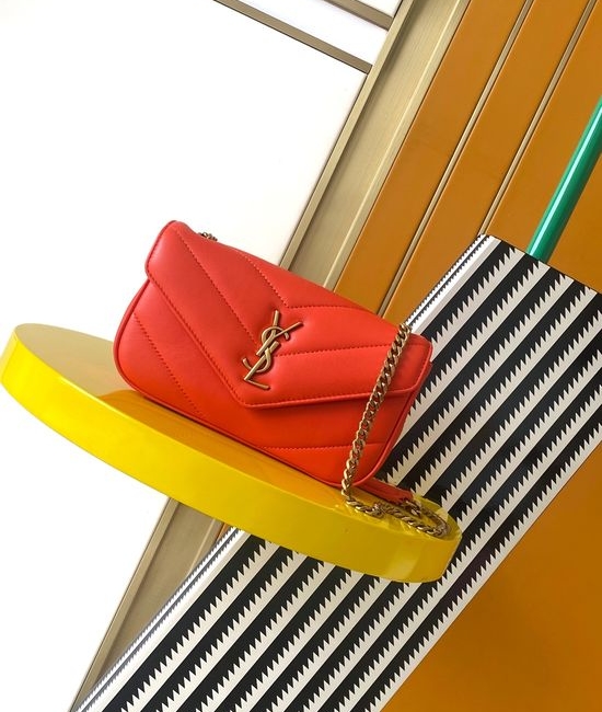 Yves Saint Laurent YSL LouLou Mini Lambskin Leather Bag 821749