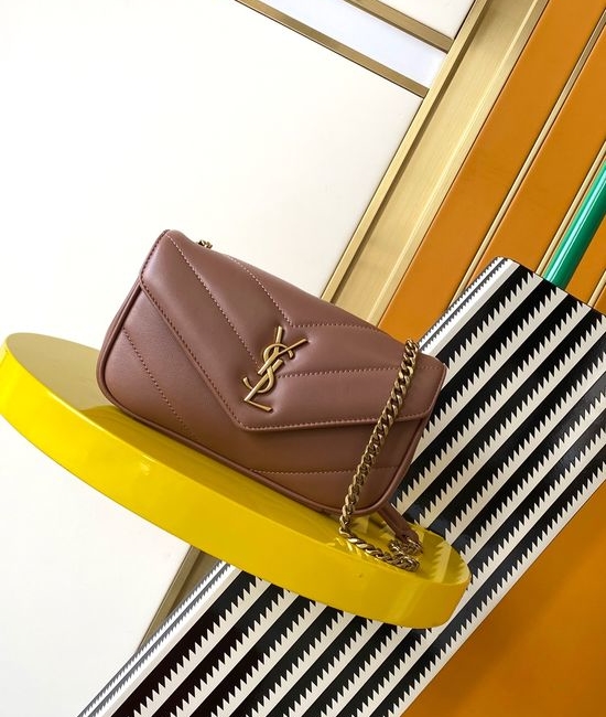 Yves Saint Laurent YSL LouLou Mini Quilted Lambskin Chain Crossbody Bag 821749