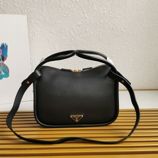 Prada Bowling Bag Grain Leather Handbag 1BA451