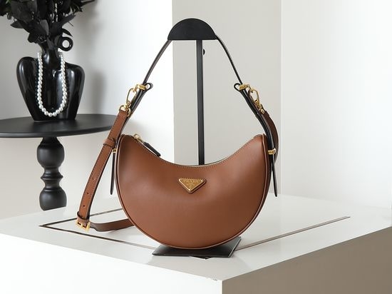Prada Hobo Leather Shoulder Bag 1BC194