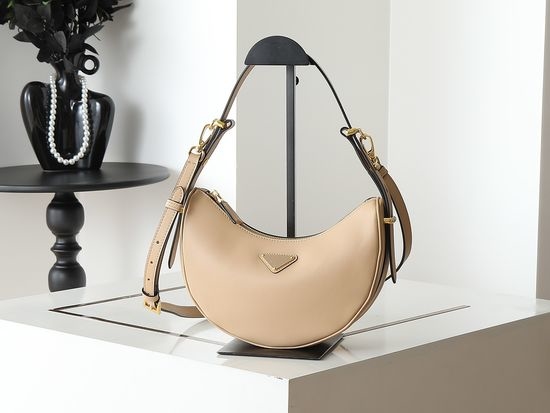 Prada Hobo Leather Shoulder Bag 1BC194