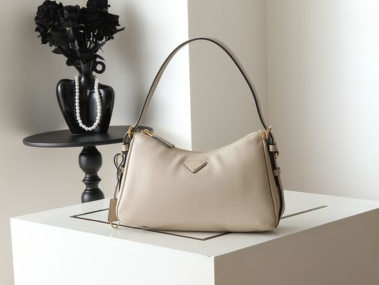 Prada Aimee Leather Hobo Shoulder Bag 1BC229