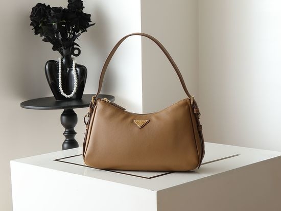 Prada Aimee Leather Hobo Shoulder Bag 1BC229