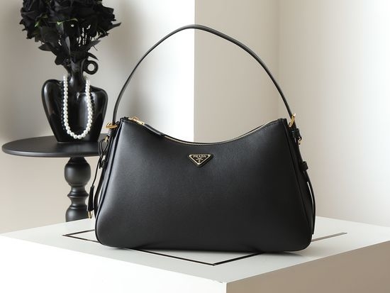 Prada Aimee Simple Leather Hobo Bag 1BC228