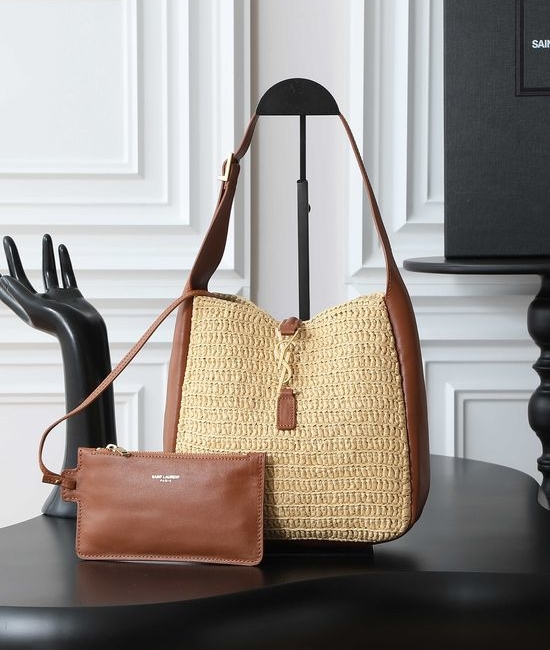 Yves Saint Laurent YSL LE 5A7 Woven Bucket Bag 713938-1