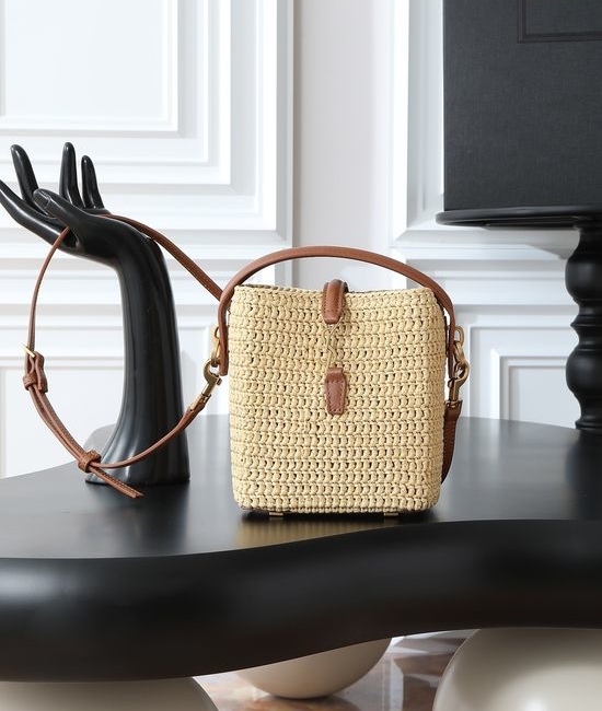 Yves Saint Laurent YSL LE 37 Woven Bucket Bag 765870