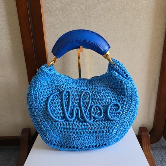Chloe Summer Banana Raffia Woven Bag 6086