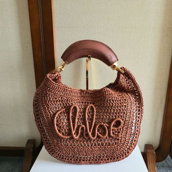 Chloe Summer Banana Raffia Bag 6086