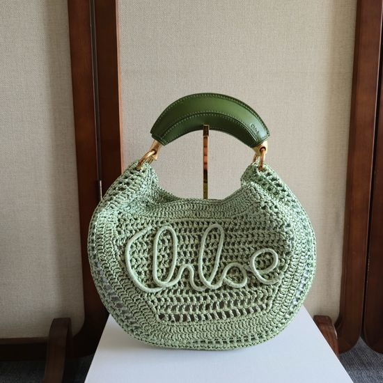 Chloe Summer Banana Raffia Bag 6086