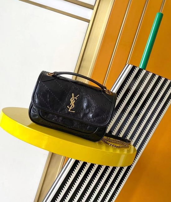 Yves Saint Laurent YSL Niki Grained Leather Crossbody Bag 846087
