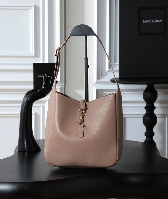 Yves Saint Laurent YSL LE 5A7 Dusty Pink Leather Shoulder Bag 713938