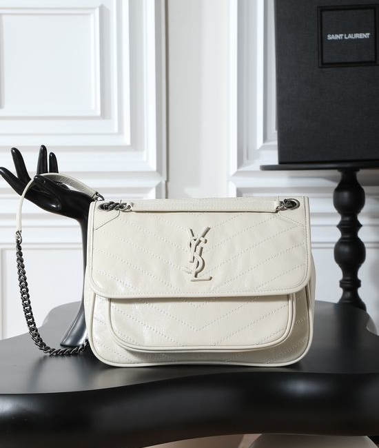 Yves Saint Laurent YSL Niki Waxy Leather Shoulder Bag 633158