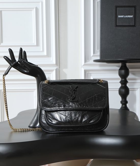 Yves Saint Laurent YSL Niki Waxy Leather Crossbody Bag 633151-1