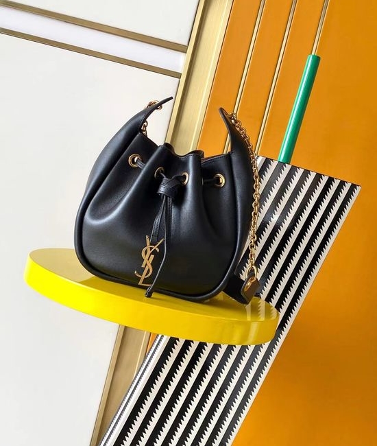 Yves Saint Laurent YSL Deerskin Bucket Bag with Minimalist Design 13390