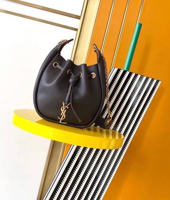 Yves Saint Laurent YSL Premium Deerskin Bucket Bag in Simple Style 13391