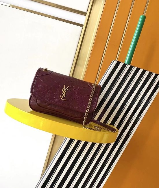 Yves Saint Laurent YSL Niki Grained Leather Crossbody Bag 846087