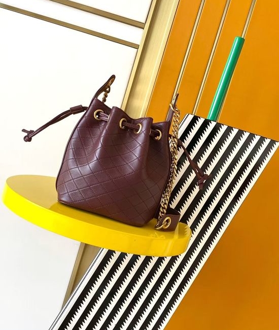 Yves Saint Laurent YSL Mini Bucket Bag Quilted Lambskin 840886
